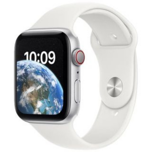 Apple Watch SE 2022 GPS + Cellular, Silver Aluminium 44mm, Refurbished