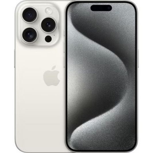 iPhone 15 Pro White Titanium, 128 GB, Refurbished
