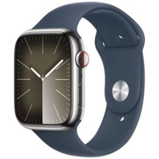 Apple Watch Series 9 2023 GPS + Cellular, Silver Stainless Steel 45mm, Refurbished