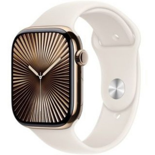 Apple Watch Series 10 2024 GPS + Cellular, Gold Titanium 46mm, Refurbished