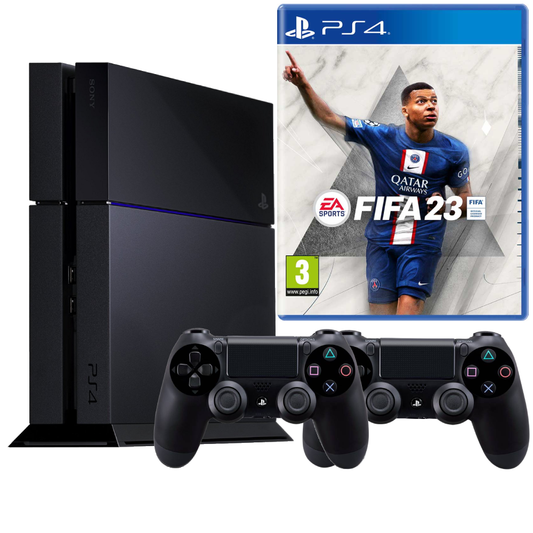 Consola Sony PlayStation 4 PS4 1TB + 2 Controllere + FIFA 23 Refurbished