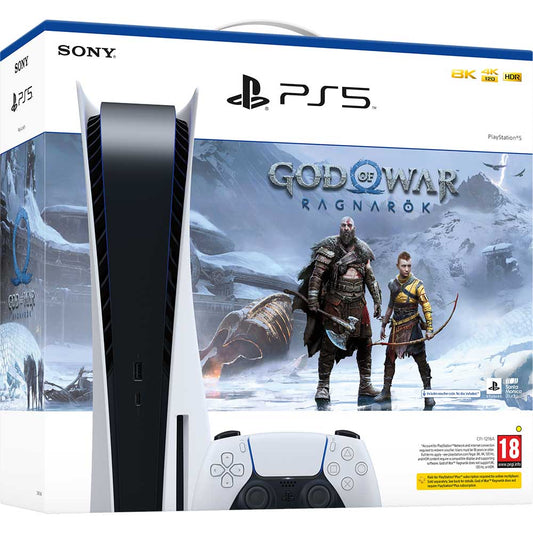Consola PlayStation 5 (PS5) 825GB DISK  + Joc God of War Ragnarok Refurbished