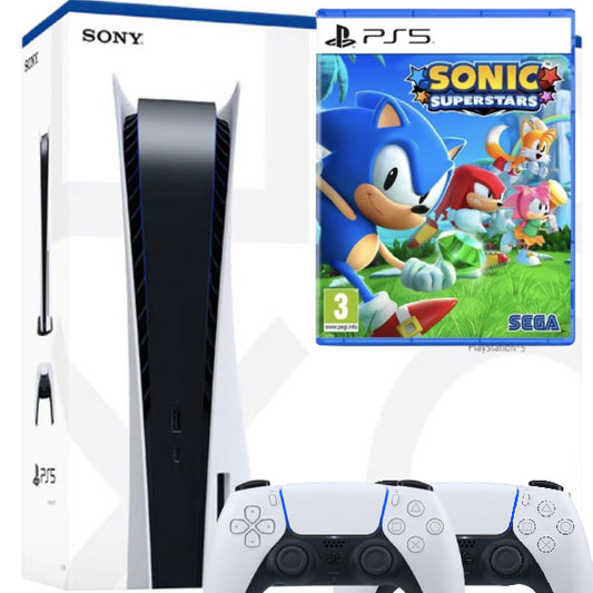 Consola Sony PlayStation 5 PS5 Disk Edition + Controller Extra + Joc Sonic Superstar Refurbished